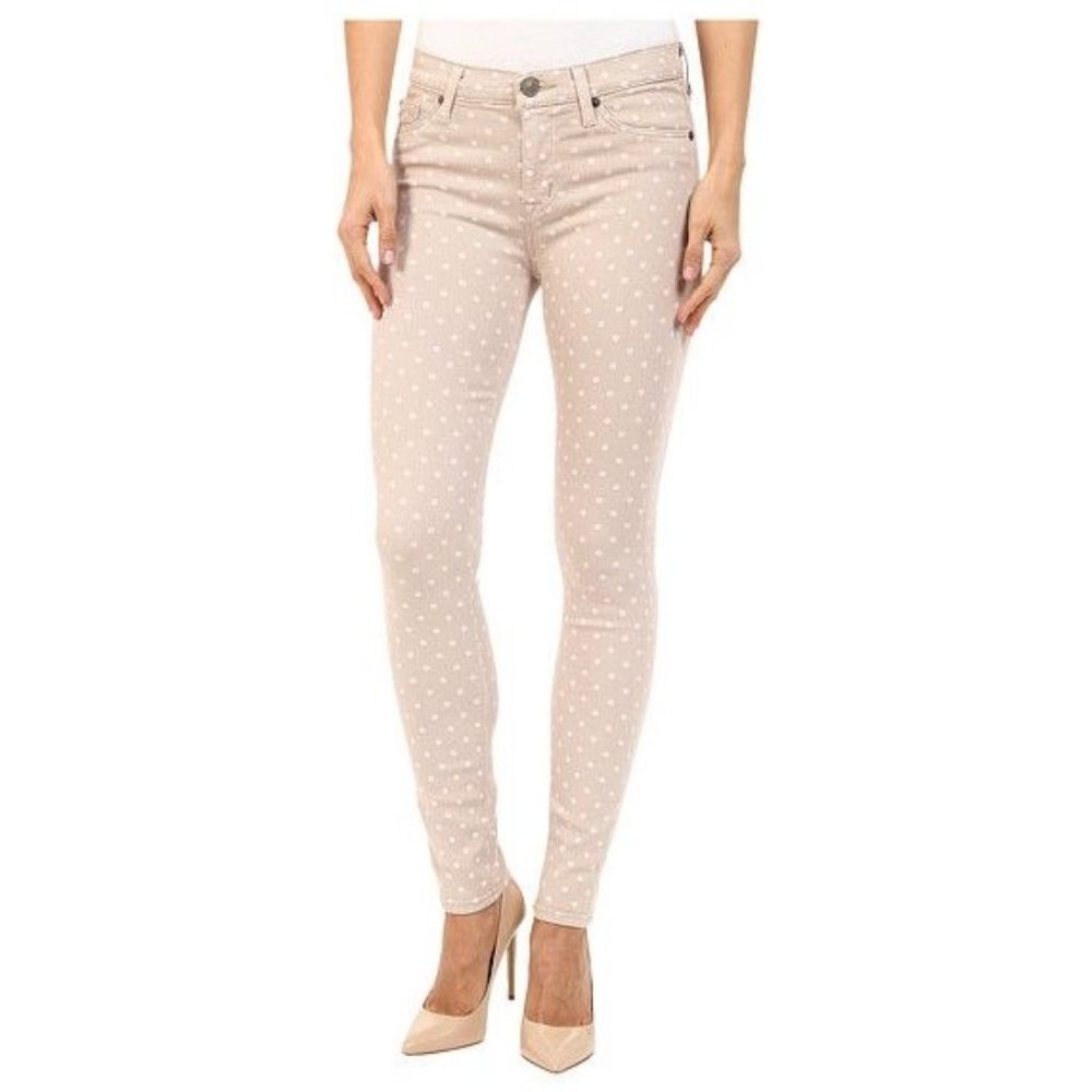 Hudson Mid Rise Skinny Ankle Jean in Parachute Dot